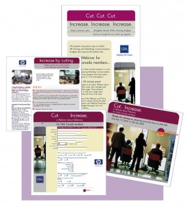 HP “Cut. Increase.” webinar campaign for CMA Canada: invitation, registration form and follow-up
